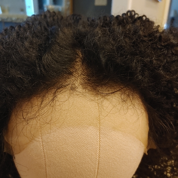 Sensationnel Bare Lace Short Curly Glueless Wig HD Pre Plucked Darkest Brown #2 - Picture 4 of 10